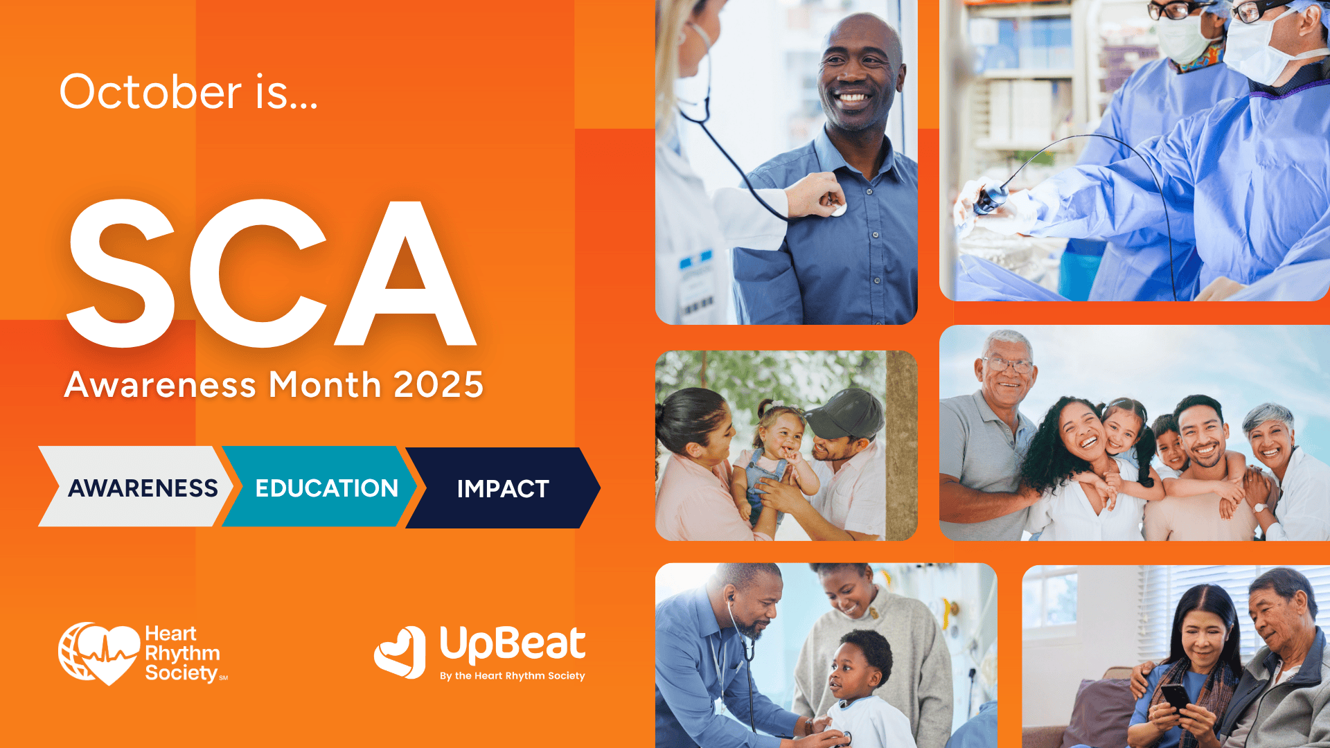 Landing-Page_SCA-moth-2 October is SCA Awareness Month 2025. Awareness. Education. Action. Heart Rhythm Society. UpBeat.org.