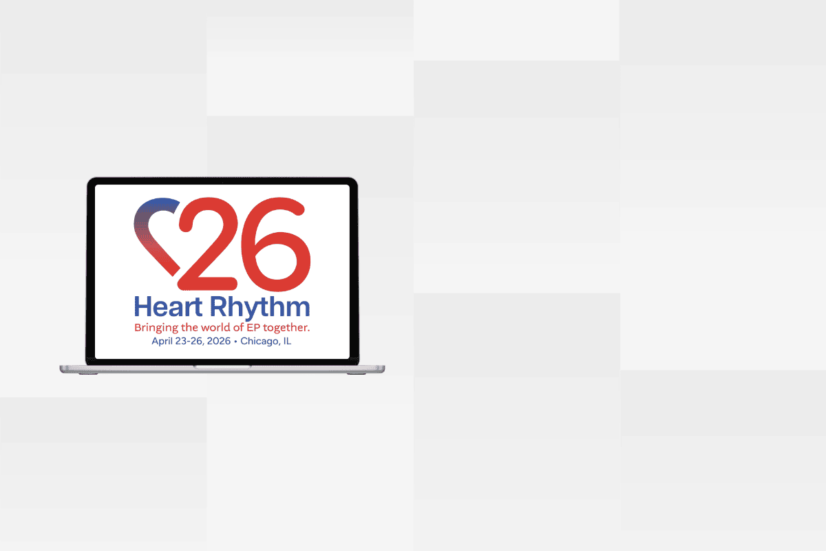 Heart Rhythm 2026 On Demand logo on laptop screen