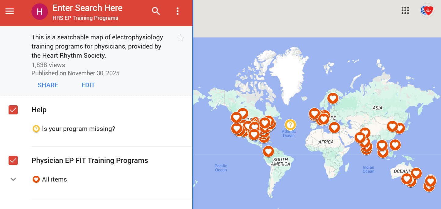 Global EP Fellowship Training Programs